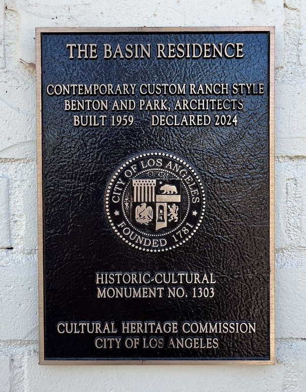 The Basin Residence Marker. Click for full size. The Basin Residence Marker image. Click for full size.