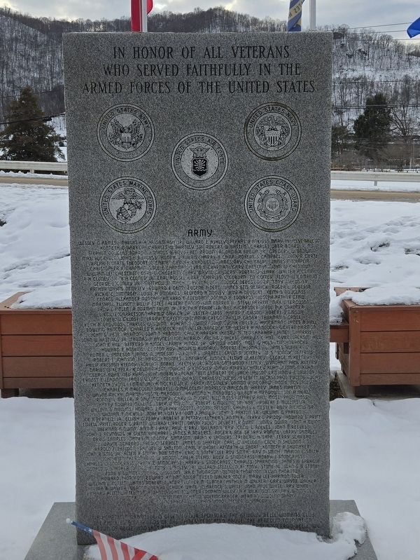 Belle Veterans Memorial Marker. Click for full size. Belle Veterans Memorial Marker image. Click for full size.