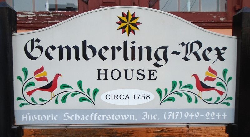 Gemberling-Rex House Marker. Click for full size. Gemberling-Rex House Marker image. Click for full size.