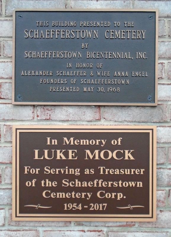 Schaefferstown Cemetery Building Markers image. Click for full size.