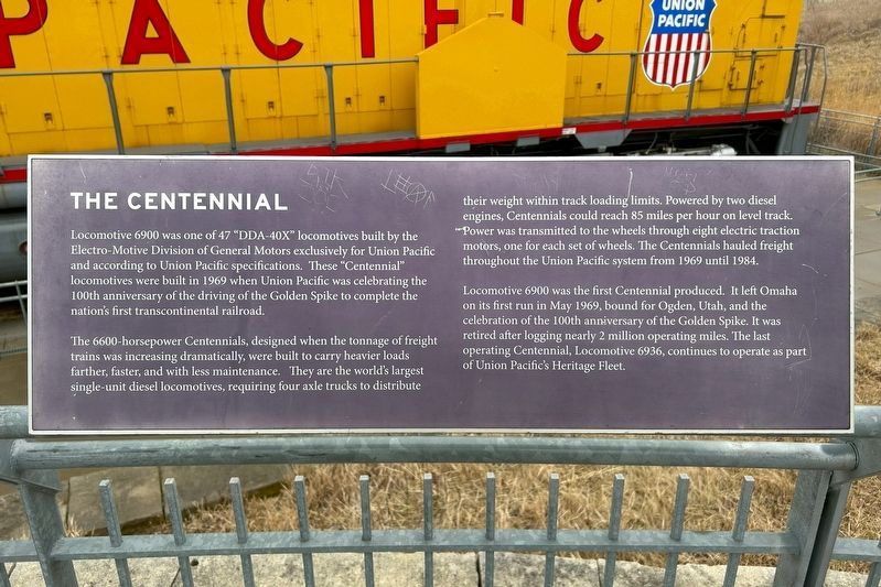 The Centennial Marker. Click for full size. The Centennial Marker image. Click for full size.
