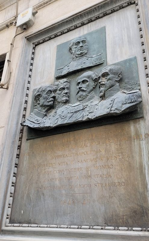 Guglielmo Pepe - Cesare Rossarol - Enrico Cosenza - Carlo Mezzacapo - Girolamo Vllo Marker image. Click for full size.