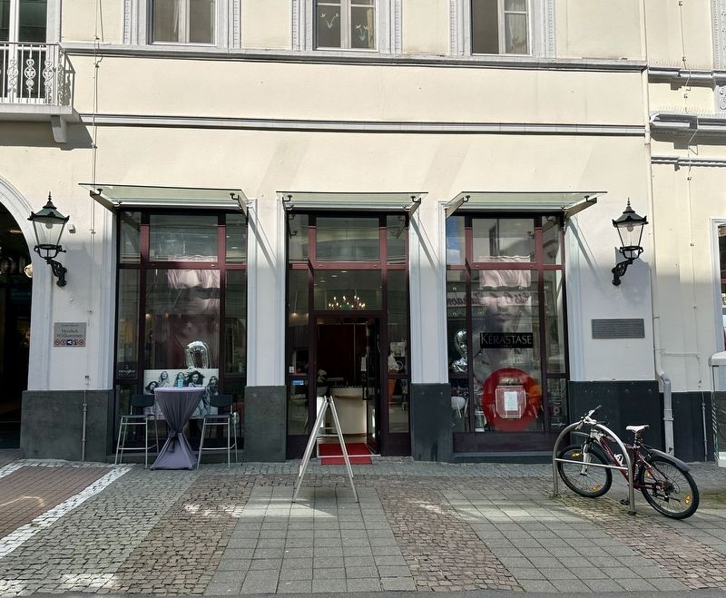 Former Gustav Weigand Foundation Marker - wide view. Click for full size. Former Gustav Weigand Foundation Marker - wide view image. Click for full size.