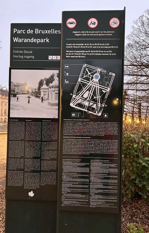 Parc de Bruxelles Marker. Click for full size. Parc de Bruxelles Marker image. Click for full size.