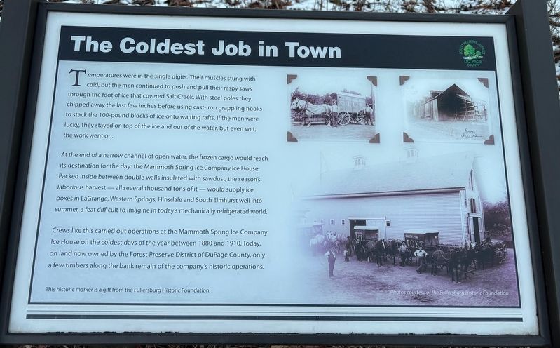 The Coldest Job in Town Marker image. Click for full size.