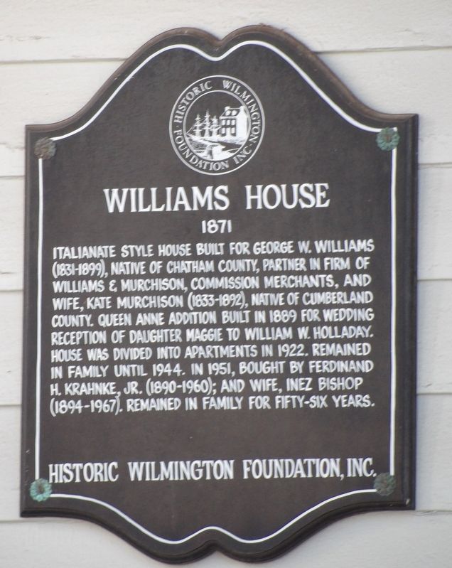 Williams House Marker. Click for full size. Williams House Marker image. Click for full size.
