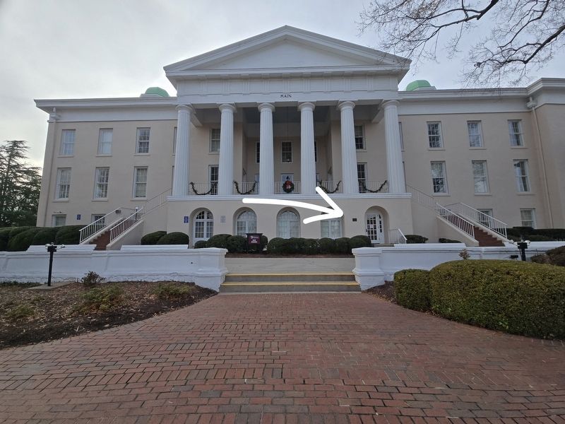 The Main Building Mitchell Community College. Marker indicated by the arrow. Click for full size. The Main Building Mitchell Community College. Marker indicated by the arrow image. Click for full size.