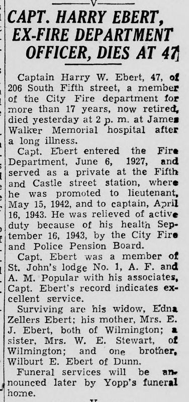 Harry Waddell Ebert obituary image. Click for full size.