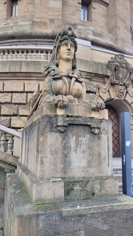 Artwork along the Mannheim Water Tower image. Click for full size.