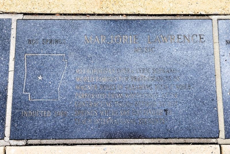 Marjorie Lawrence Marker image. Click for full size.
