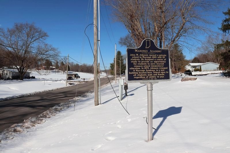 Marengo Academy Marker. Click for full size. Marengo Academy Marker image. Click for full size.