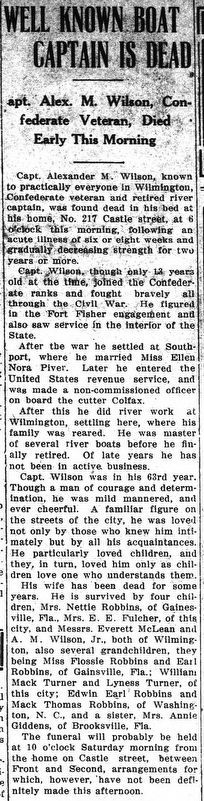 A.M. Wilson obituary. Click for full size. A.M. Wilson obituary image. Click for full size.