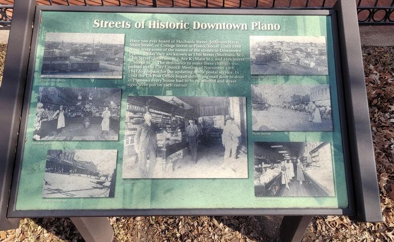 Streets of Historic Downtown Plano Marker image. Click for full size.