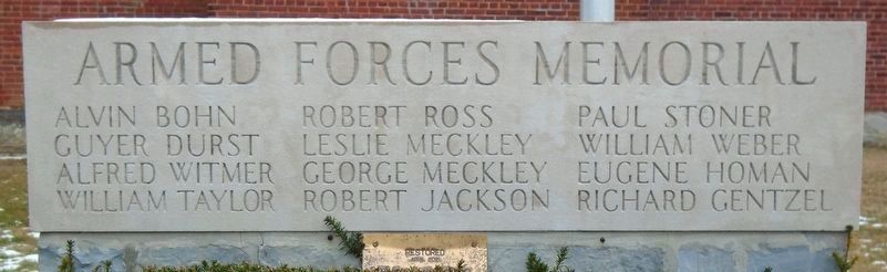 Armed Forces Memorial Honored Dead. Click for full size. Armed Forces Memorial Honored Dead image. Click for full size.