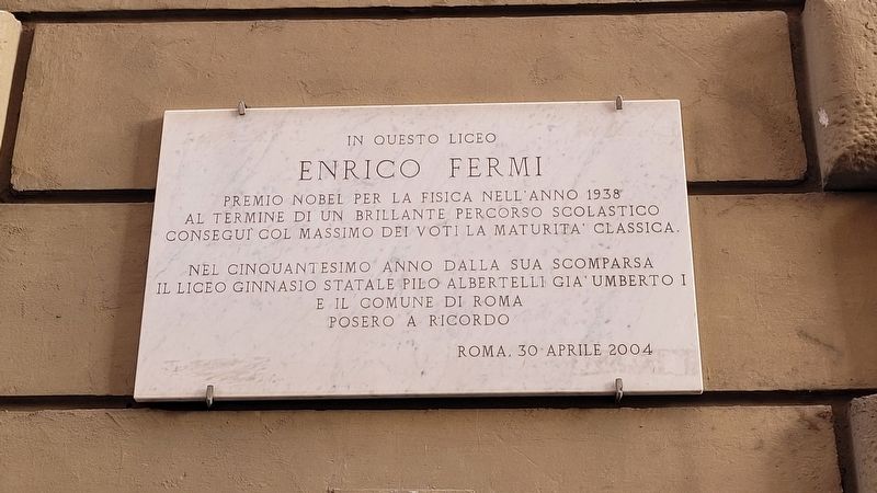 Enrico Fermi Marker image. Click for full size.
