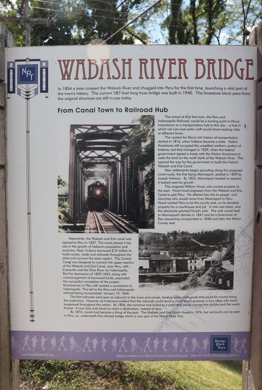 Wabash River Bridge Marker image. Click for full size.