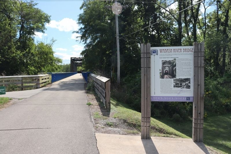Wabash River Bridge Marker image. Click for full size.