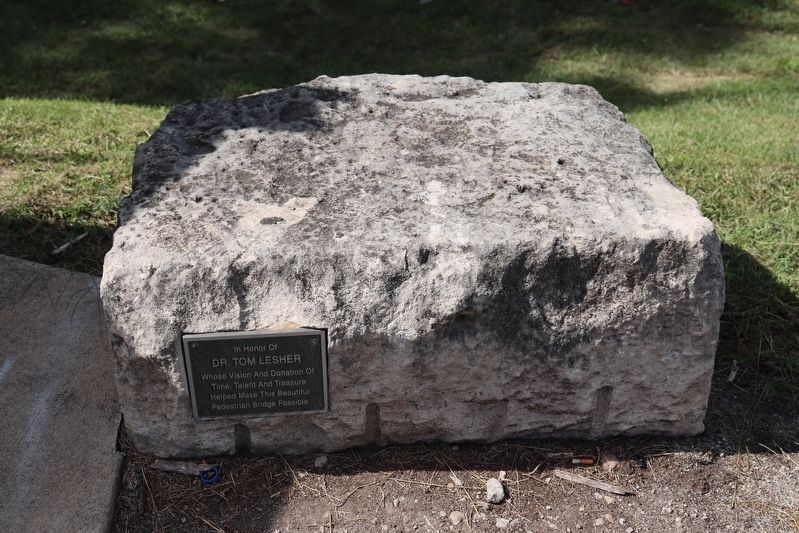 Nearby Dr. Tom Lesher Dedicatory Tablet and Stone image. Click for full size.