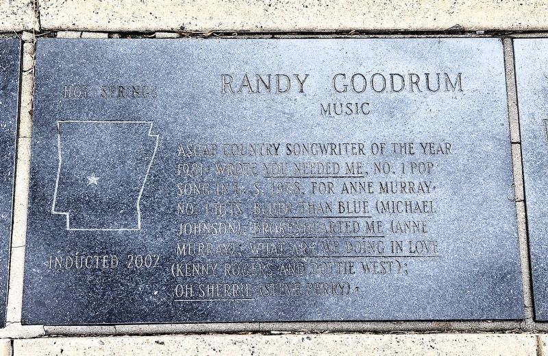 Randy Goodrum Marker image. Click for full size.