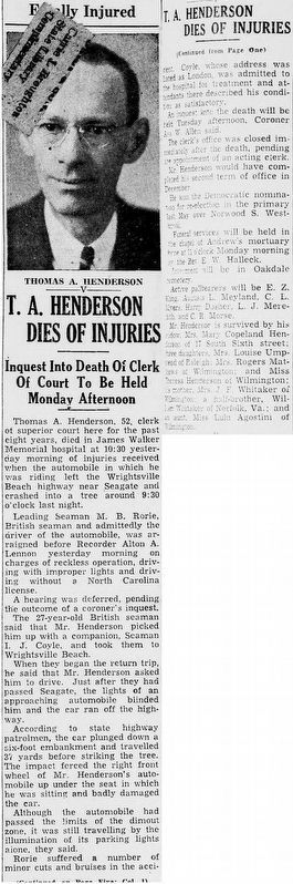 Thomas A. Henderson obituary image. Click for full size.