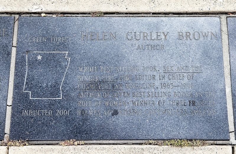 Helen Gurley Brown Marker image. Click for full size.