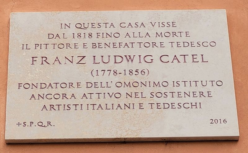 Franz Ludwig Catel Marker image. Click for full size.