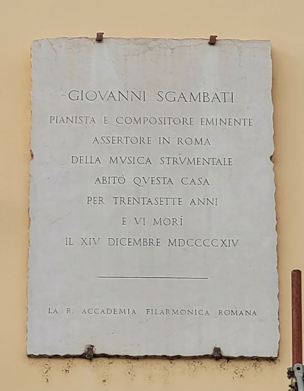 Giovanni Sgambati Marker image. Click for full size.