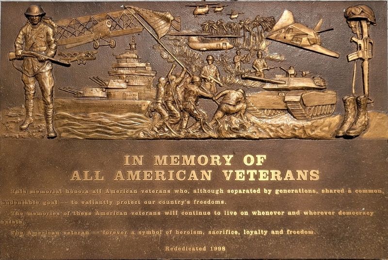 In Memory of All American Veterans Marker image. Click for full size.