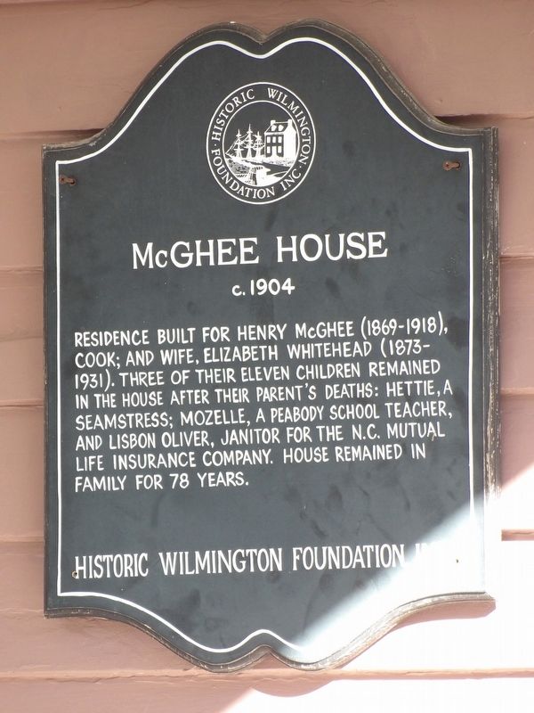 McGhee House Marker. Click for full size. McGhee House Marker image. Click for full size.
