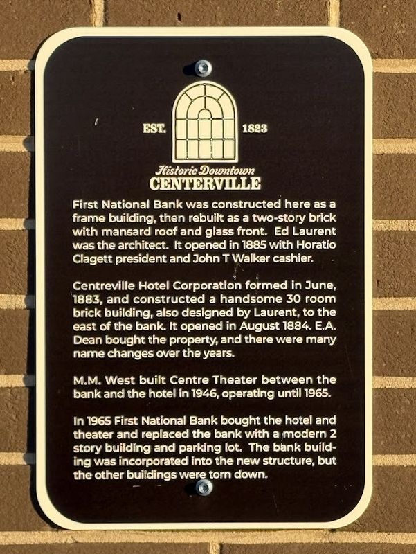 First National Bank marker image. Click for full size.