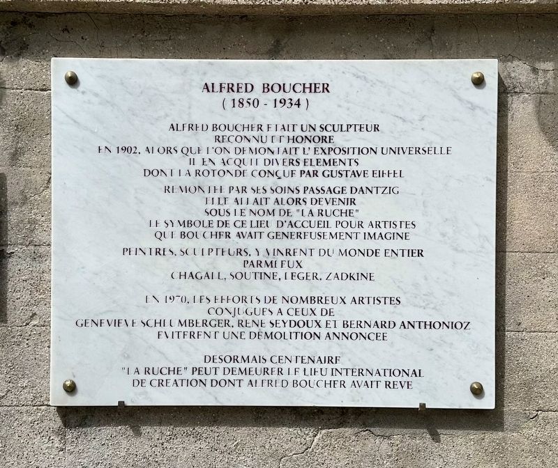 Alfred Boucher (1850-1934) Marker image. Click for full size.