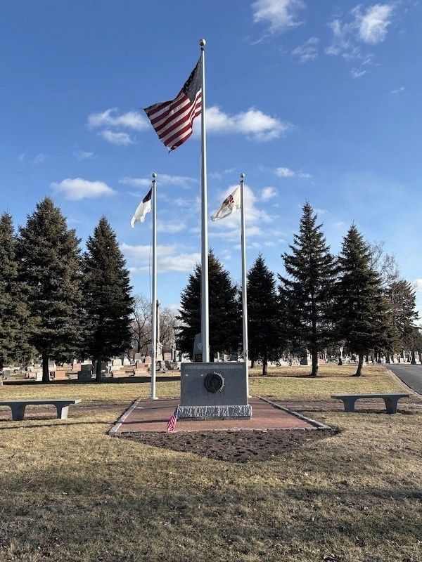 Veterans Memorial and Old Glory Marker. Click for full size. Veterans Memorial and Old Glory Marker image. Click for full size.