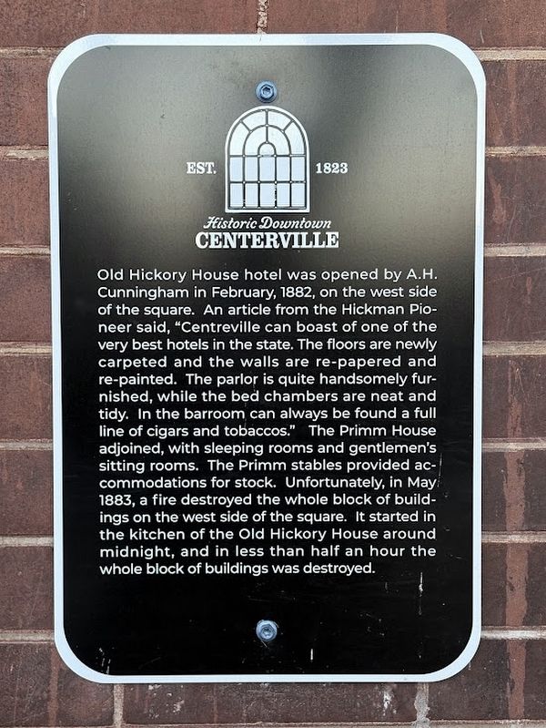 Old Hickory House Hotel Building marker image. Click for full size.