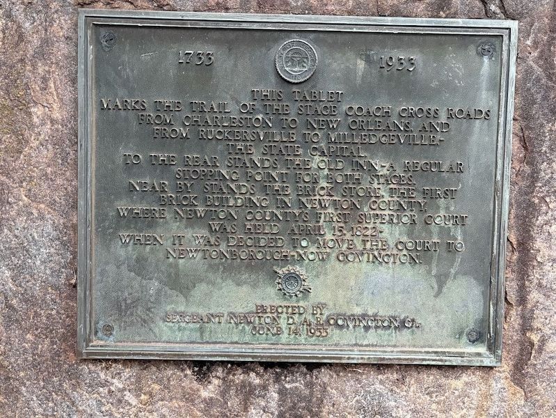 Trail of the Stage Coach Cross Roads Marker. Click for full size. Trail of the Stage Coach Cross Roads Marker image. Click for full size.