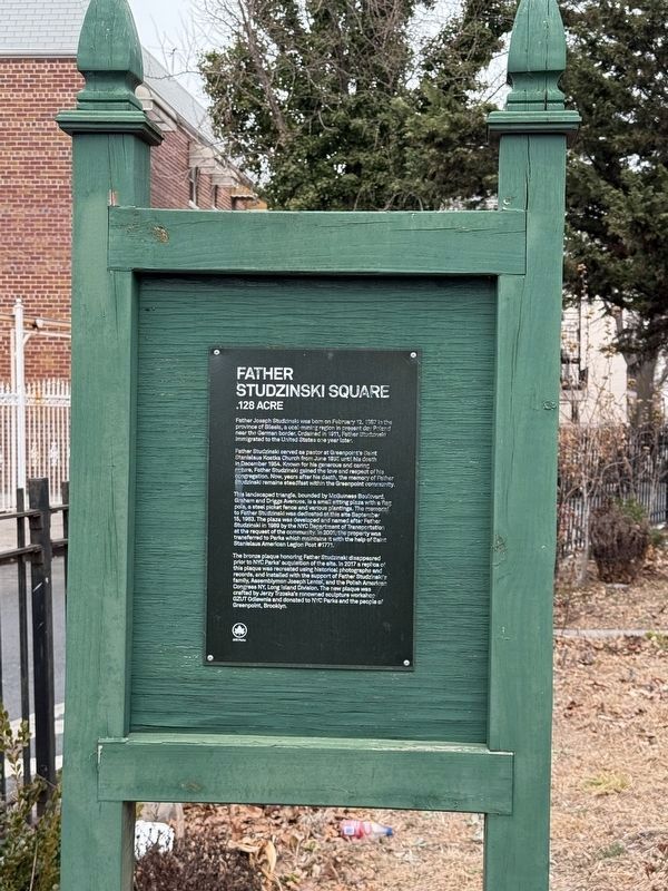 Father Studzinski Square Marker image. Click for full size.