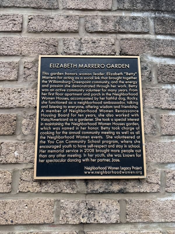 Elizabeth Marrero Garden Marker image. Click for full size.