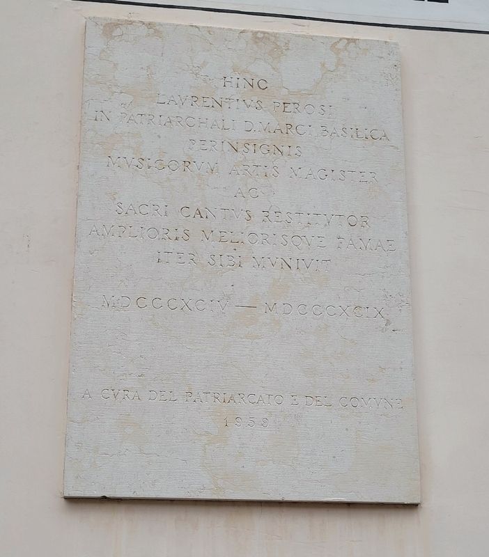 Laurentius Perosi Marker image. Click for full size.