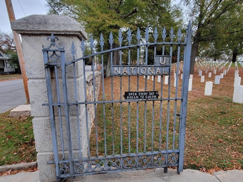 Danville National Cemetery Gate. Click for full size. Danville National Cemetery Gate image. Click for full size.