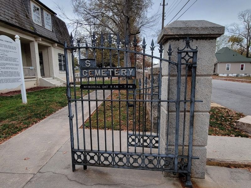 Danville National Cemetery Gate. Click for full size. Danville National Cemetery Gate image. Click for full size.