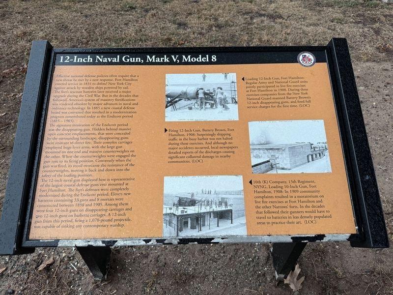 12-Inch Naval Gun, Mark V, Model 8 Marker image. Click for full size.