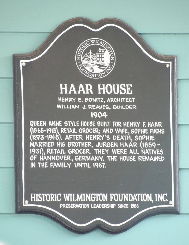 Haar House Marker image. Click for full size.