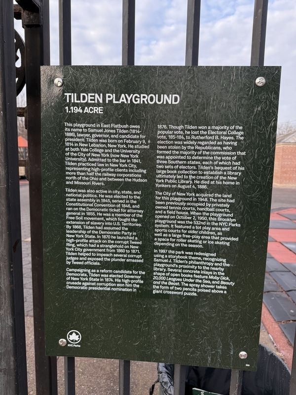 Tilden Playground Marker image. Click for full size.