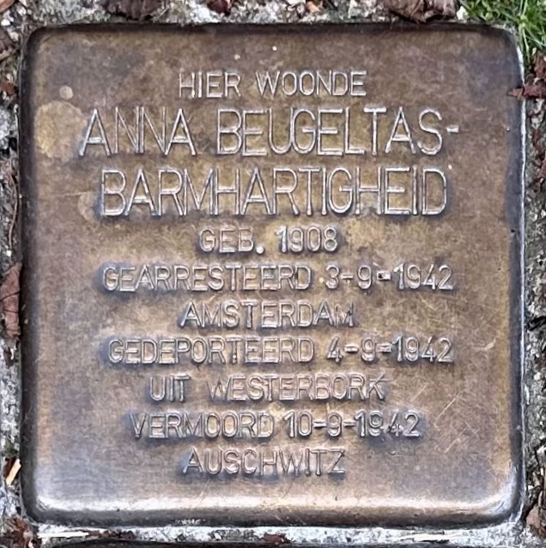 Anna Beugeltas-Barmhartigheid stolperstein image. Click for full size.