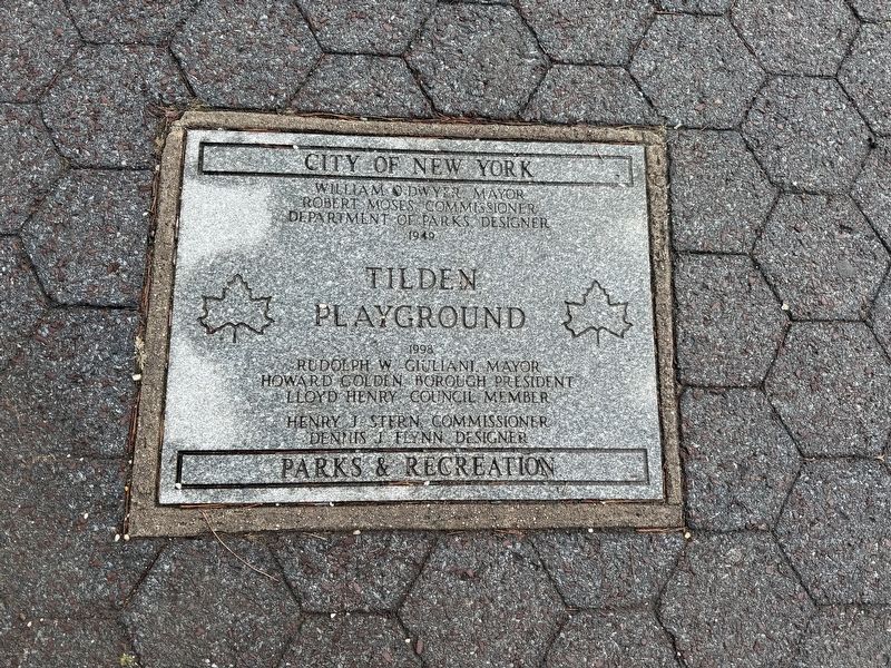 Sidewalk paver for Tilden Playground image. Click for full size.