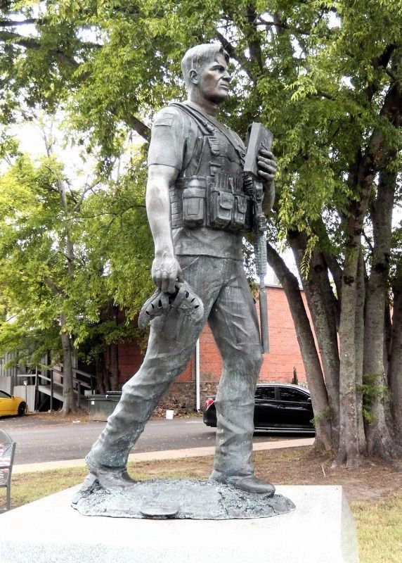Fallen Hero Memorial Sculpture<br>Chief Petty Officer Adam Lee Brown image. Click for full size.