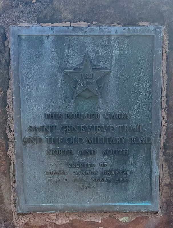 Saint Genevieve Trail and the Old Military Road Marker image. Click for full size.
