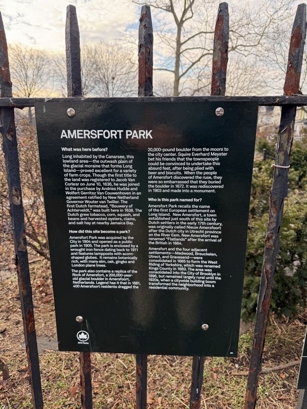 Amersfort Park Marker. Click for full size. Amersfort Park Marker image. Click for full size.