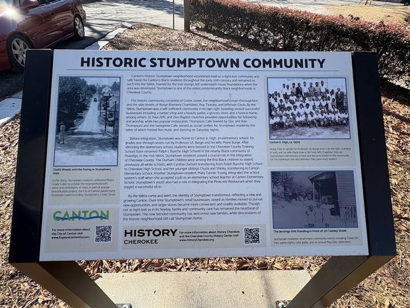 Historic Stumptown Community Marker image. Click for full size.