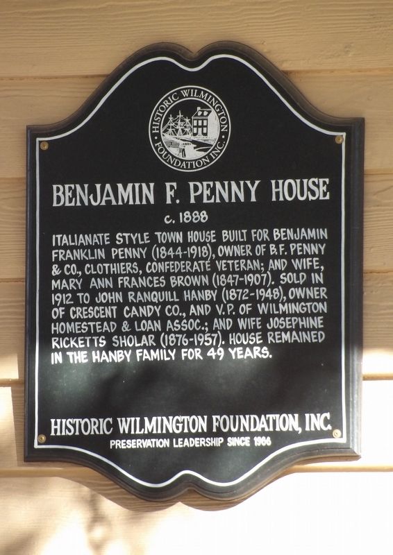 Benjamin F. Penny House Marker image. Click for full size.