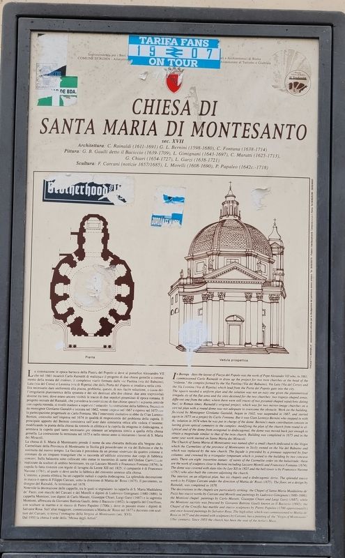 Chiesa di Santa Maria di Montesanto / Church of Saint Mary of Montesanto Marker image. Click for full size.